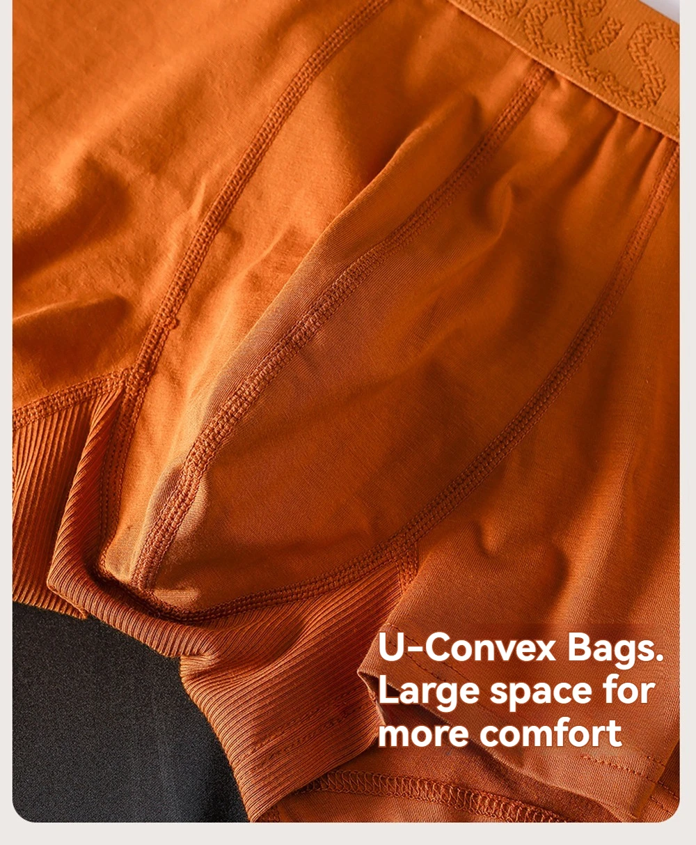 3PCS/Pack 100% Cotton Antibacterial Boxers Hombre Double-layer Breathable Hygroscopic U Pouch Underwear Fashion Men's Panties 3PCS/Pack 100% Cotton Antibacterial Boxers Hombre Double-layer Breathable Hygroscopic U Pouch Underwear Fashion Men's Panties
