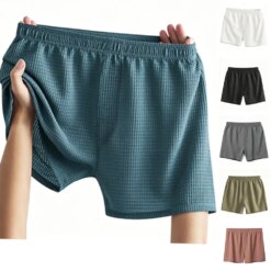 Mens Aro Pants Ice Silk Cool-Feeling Loose Breathable Boxer Briefs Men Seamless Boxer Shorts Male Underwear Man Pajama Pants