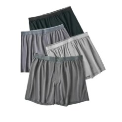 4Pack Modal Mens Aro Pants Mid-Waist Mens Underpants Loose Pajama Pants Breathable Boxers for Men