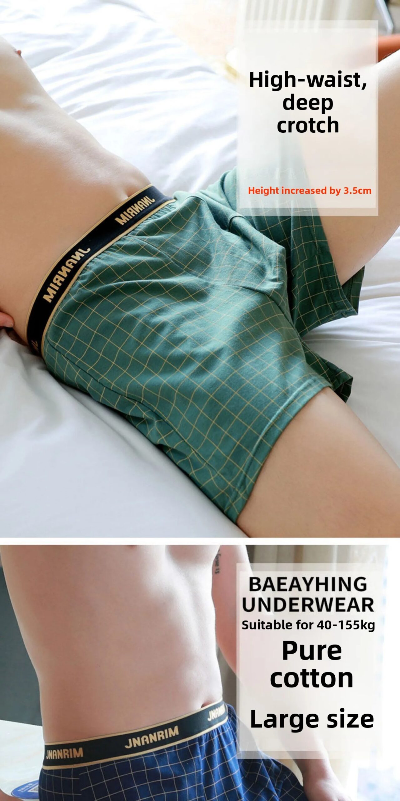 High Waist Loose Fit Pure Cotton Antibacterial Men's Boxer Shorts Breathable Comfortable Summer Underwear Four Corner Briefs High Waist Loose Fit Pure Cotton Antibacterial Men's Boxer Shorts Breathable Comfortable Summer Underwear Four Corner Briefs